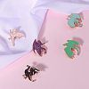 5Pcs 5 Style Dragon Enamel Pin JEWB-SZ0001-97-3