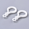 Opaque Solid Color Bulb Shaped Plastic Push Gate Snap Keychain Clasp Findings LS-KY-T021-01L-3