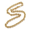 Ion Plating(IP) 304 Stainless Steel Rolo Chains Necklaces NJEW-F297-02G-2