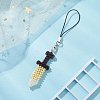 Broadsword Glass Seed Beaded Pendant Decorations HJEW-MZ00176-2