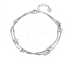 Brass Box Chain Multi-strand Bracelets for Women LS-BJEW-C140-27P-1