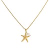 Ocean 304 Stainless Steel & Natural Pearl Pendant Necklaces for Women WG2E1DF-01-4