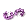 Twist Ring Acrylic Stud Earrings EJEW-P251-12-3