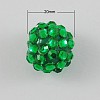 5PCS Chunky Round Resin Rhinestone Bubblegum Ball Beads X-RESI-S260-20mm-S7-1