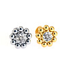 316L Surgical Stainless Steel & G23 Titanium Crystal Rhinestone Labrets for Women Men WG3A239-25-1