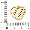 Brass Micro Pave Clear Cubic Zirconia Pendants KK-U076-21G-3
