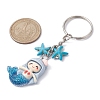 Mermaid Opaque Resin Pendant Keychain X1-KEYC-JKC00624-01-3