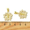 Real 18K Gold Plated Brass Micro Pave Cubic Zirconia Pendants KK-H472-14G-01-3