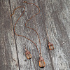 Teardrop Alloy Glass Pendant Necklaces & Dangle Earrings Sets FS-WGA3296-01-5