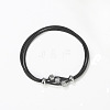 304 Stainless Steel French Wire Multi-strand Stretch Bracelets with Coluum Beads for Women WG65DB7-01-1