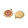 Ion Plating(IP) 304 Stainless Steel Red Enamel Pendants STAS-M102-66G-2