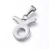 Non-Tarnish 304 Stainless Steel Pendants STAS-L210-06F-P-01-1