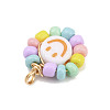 Glass Seed & Acrylic Pendants PALLOY-JF04485-4