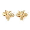 Flower Iron Stud Earrings EJEW-L096-007G-3