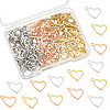 120Pcs 3 Colors 304 Stainless Steel Open Pendants STAS-WR0001-19B-1