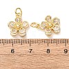 Brass Micro Pave Clear Cubic Zirconia Charms CU-E003-10G-A-3