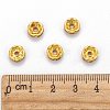 Iron Rhinestone Spacer Beads X-RB-A010-8MM-G-4