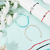 40Pcs 5 Colors Adjustable Eco-Friendly Korean Waxed Polyester Cord Bracelet Making AJEW-SC0003-72-3