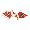 Christmas Alloy Enamel Pendants ENAM-D050-13C-02G-2