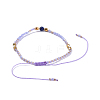 Adjustable Nylon Thread Braided Beads Bracelets BJEW-JB04379-02-3