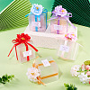 Clear PVC Candy Gift Packaging Boxes with Ribbon & Artificial Flower CON-TAC0001-20A-10