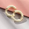 Brass & 925 Sterling Silver Pin Hoop Earrings EJEW-R013-02G-01-1