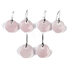 Natural Rose Quartz Dangle Earrings EJEW-C119-01P-05-1