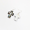 Fashionable Classic Stainless Steel Cross Shell Dangle Earrings RH8062-4