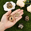 4Pcs 4 Colors Miniature Resin House Display Decorations DJEW-SP0001-17-4