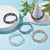 Rectangle Glass Beaded Stretch Bracelet for Women BJEW-JB08102-2