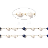 Natural Pearl & Lapis Lazuli Beaded Chains CHS-B002-01G-10-4
