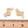 Brass Micro Pave Cubic Zirconia Charms KK-N263-142A-G-3