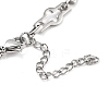 304 Stainless Steel Cross Link Chains Bracelets for Men & Women BJEW-D042-41P-6