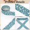 Flower Polyester Ribbons SRIB-WH20020-053B-01-5