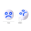White Opaque Acrylic Beads MACR-YW0001-20F-2