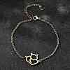 201 Stainless Steel Fox Link Bracelets BJEW-B128-05G-1