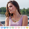 1000Pcs 10 Colors Frosted Transparent Acrylic Beads OACR-UN0001-18-5