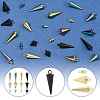 24Pcs 8 Styles 304 Stainless Steel Pendants STAS-FS0002-25A-2