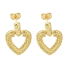 Rack Plating Hollow Heart Brass Dangle Stud Earrings EJEW-L097-30G-1