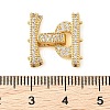 Rack Plating Brass Micro Pave Clear Cubic Zirconia Fold Over Clasps KK-S384-02G-3
