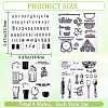 CRASPIRE 4Pcs 4 Styles Tableware Clear Silicone Stamps DIY-CP0009-80A-2