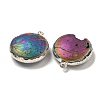 Electroplated Natural Druzy Agate Pendants G-A229-01D-2
