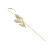 Butterfly Brass Crystal Rhinestone Ear Wrap Crawler Hook Earrings for Women EJEW-C097-03G-02-2