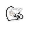 Alloy Rhinestone Pendants RB-CBA332B-07C-P-2