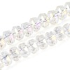 Electroplate Transparent Glass Beads Strands EGLA-N022-05B-C08-1