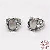 Adjustable Thailand 925 Sterling Silver Solitaire Ring Settings STER-P033-30AS-5