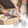 10Pcs Snowflake Alloy Rhinestone Lapel Pin Backs JEWB-FH0002-52-6