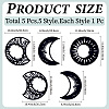 Wood Moon Phase Pendant Decoration HJEW-WH20013-007-2