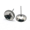 304 Stainless Steel Stud Earring Findings STAS-E024-1-2