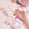 8Pcs 8 Style Acrylic Hanging Beaded Keychain Wrist Bracelet Pendant Decoration HJEW-OC0001-30-3